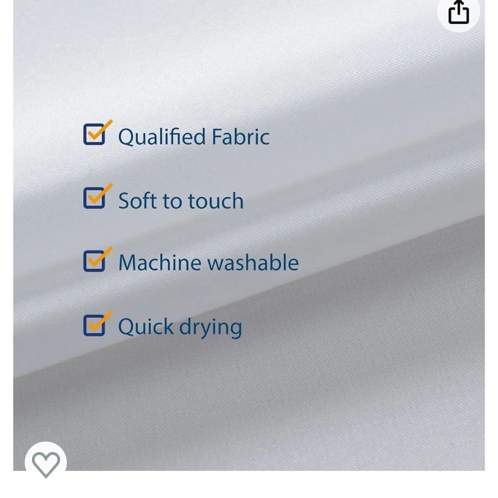 N&Y HOME Extra Long Shower Curtain Liner Fabric 72 x 96 inches, Hotel Quality